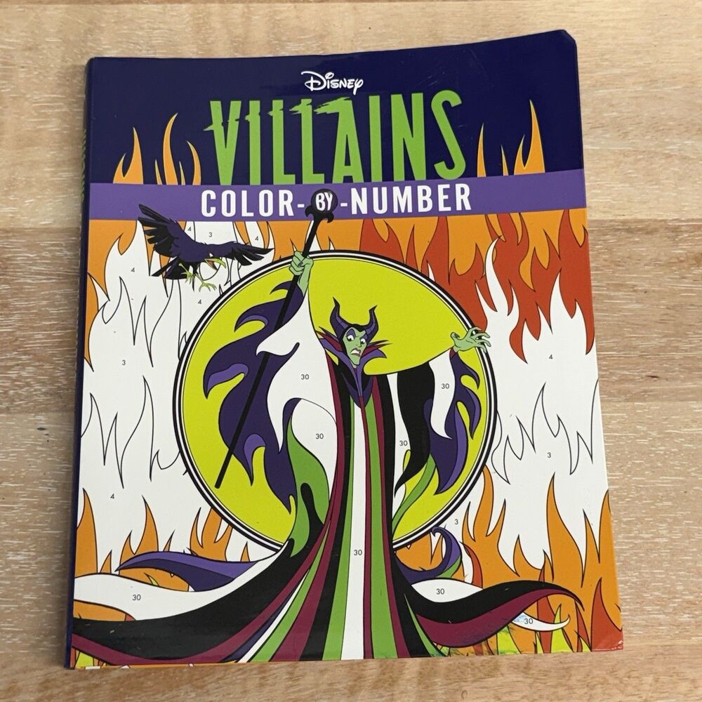 Disney Villains Color-By-Number (Paperback or Softback)